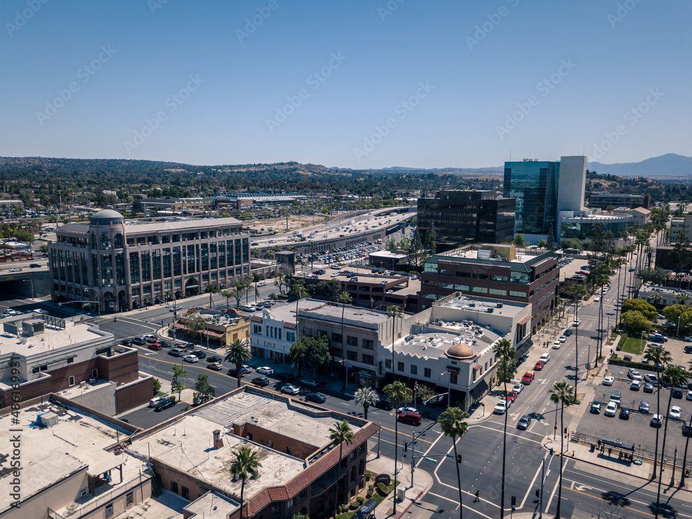 Aerial view of the city, Riverside, CA