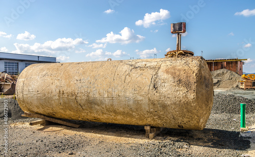 Old mineral oil tank