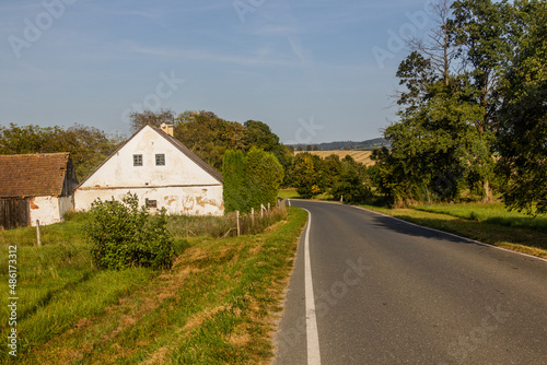 Road in Hlasivo village, Czech Republic