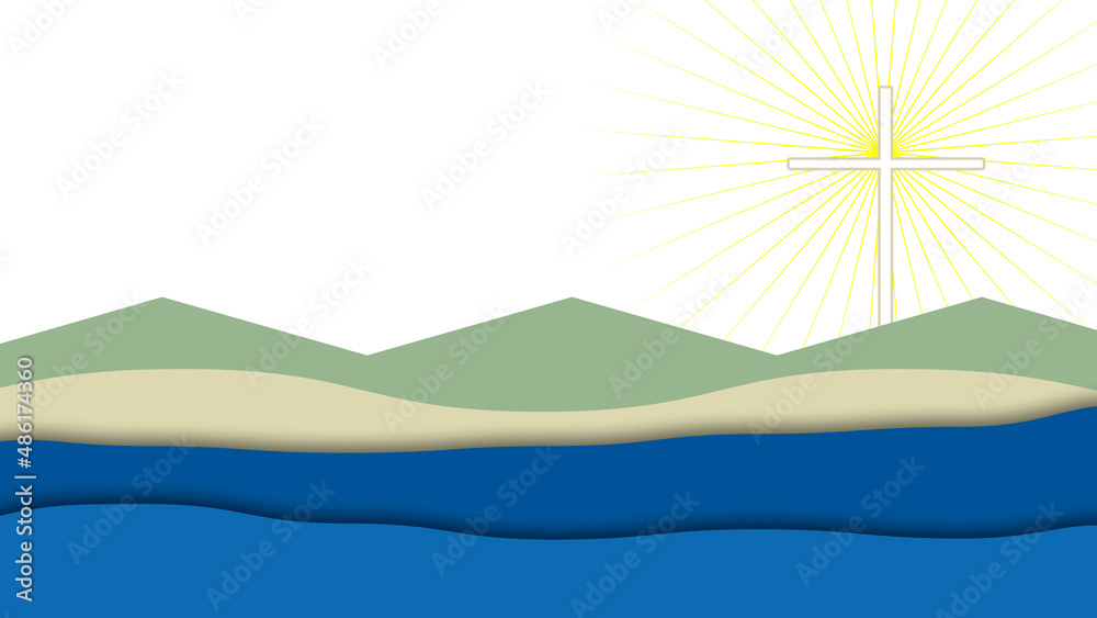 Obraz premium bright sky cross