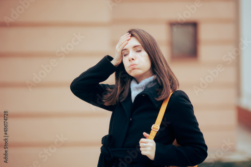 Obraz na plátně Woman Remembering and Regretting a Past Mistake