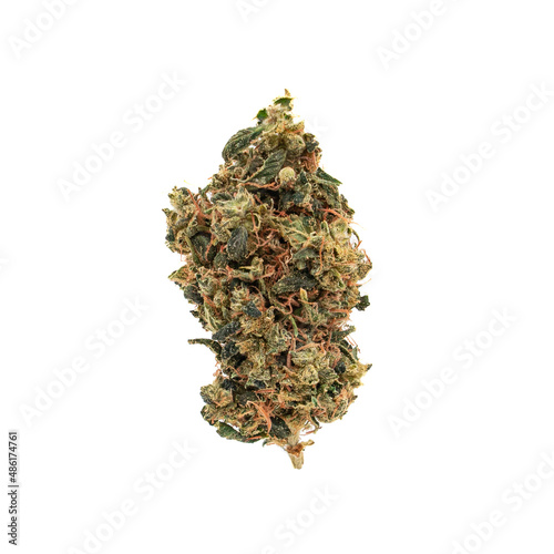 Cannabis Marijuana Bud on White Background