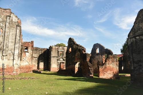 ruins of an castle in Lopburi Thailand