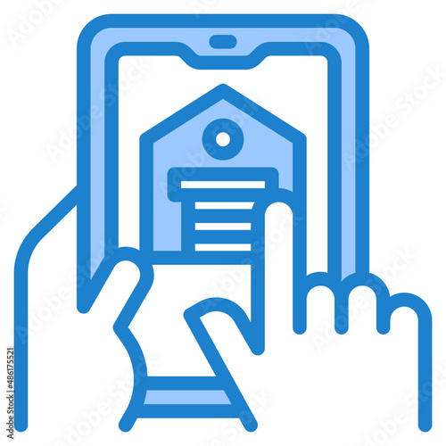 mobilephome blue style icon photo