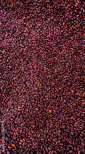 Pile of red beans top view.