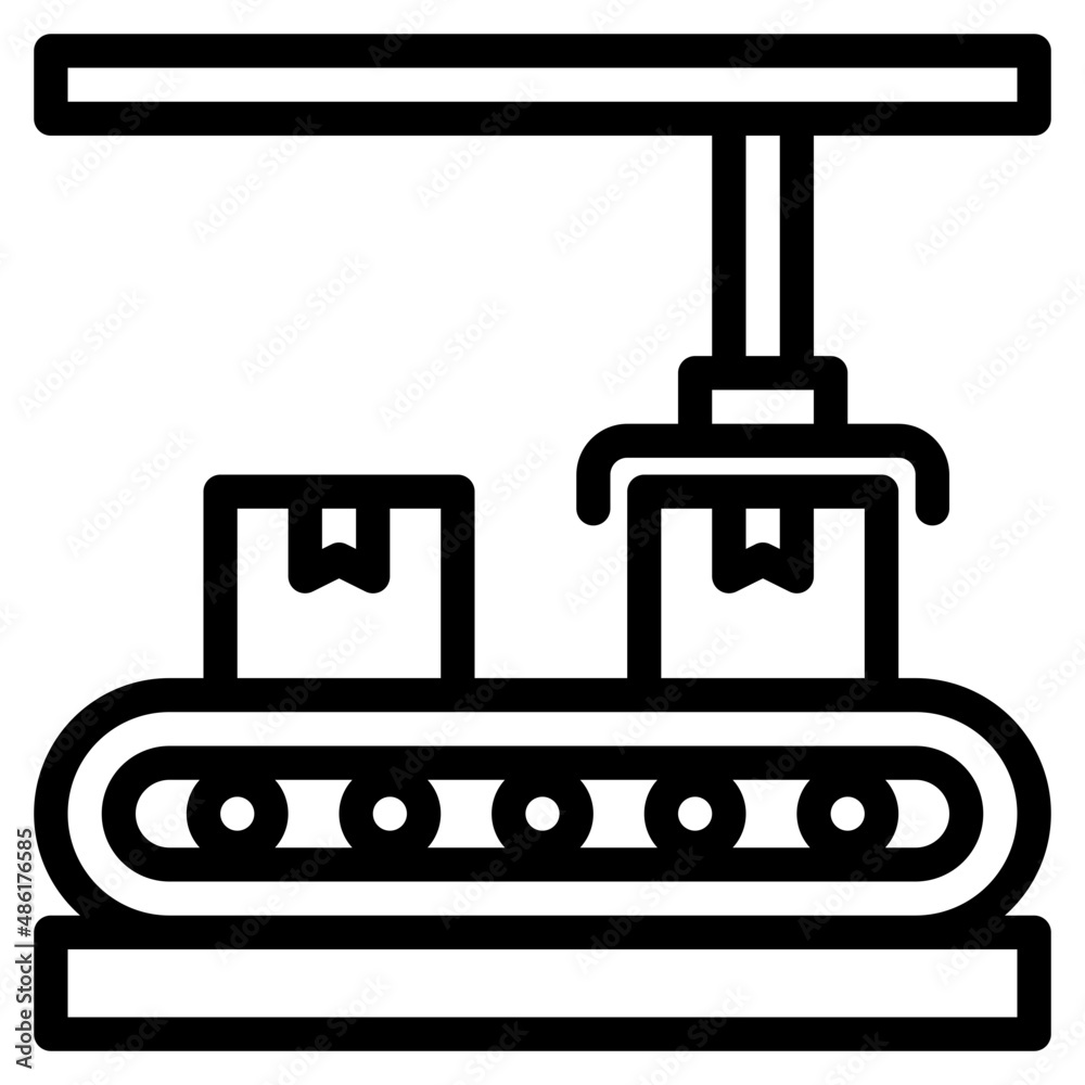 conveyor outline style icon conveyor outline style icon