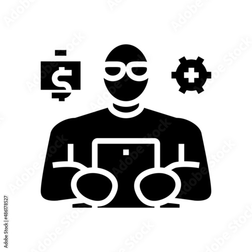 professional organizer glyph icon vector. professional organizer sign. isolated contour symbol black illustration