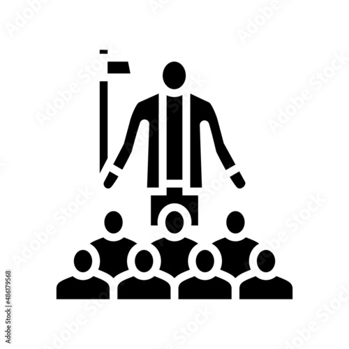 tour guide glyph icon vector. tour guide sign. isolated contour symbol black illustration