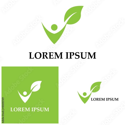 Human Healthy Life Logo template vector icon