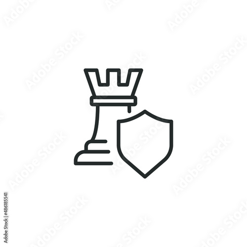 simple vector icon Shield editable. isolated on white background.