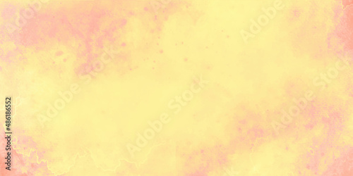Abstract watercolor background with space and abstract background template for your graphic design works and layout, vintage, retro, grunge, textured. yellow concrete wall closeup.