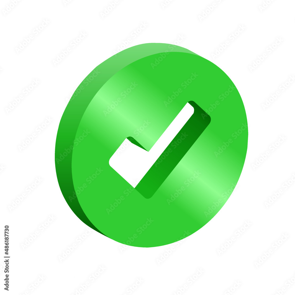 3d tick icon 3d tick icon