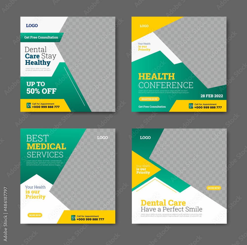 Dentist and health care social media post Dentist and health care social media post