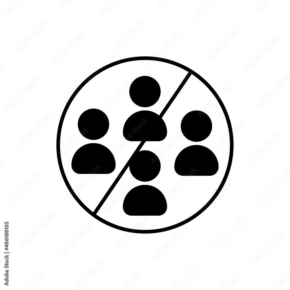 Stop people icon. No people. Vector illustration. stock image. Stop people icon. No people. Vector illustration. stock image.