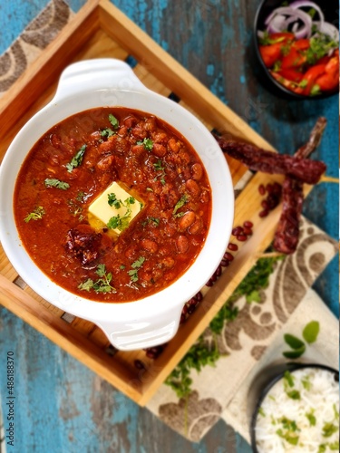 red lentil sabzi. Also known as rajma masala. Can be eaten by any form of bread 