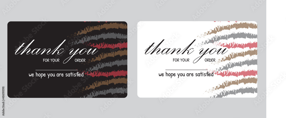 thank you card vector illustration design suitable for business shop greeting card stickers for customers
