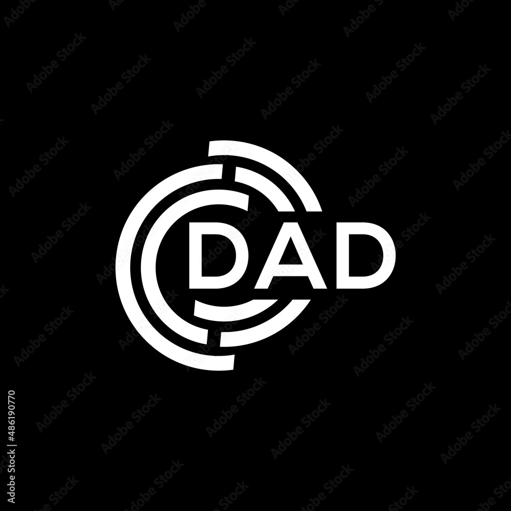DAD letter logo design on black background. DAD creative initials letter logo concept. DAD letter design. DAD letter logo design on black background. DAD creative initials letter logo concept. DAD letter design.