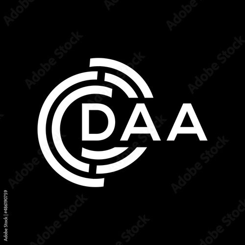 DAA letter logo design on black background. DAA creative initials letter logo concept. DAA letter design.