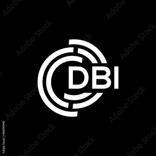 DBI letter logo design on black background. DBI creative initials letter logo concept. DBI letter design. photo