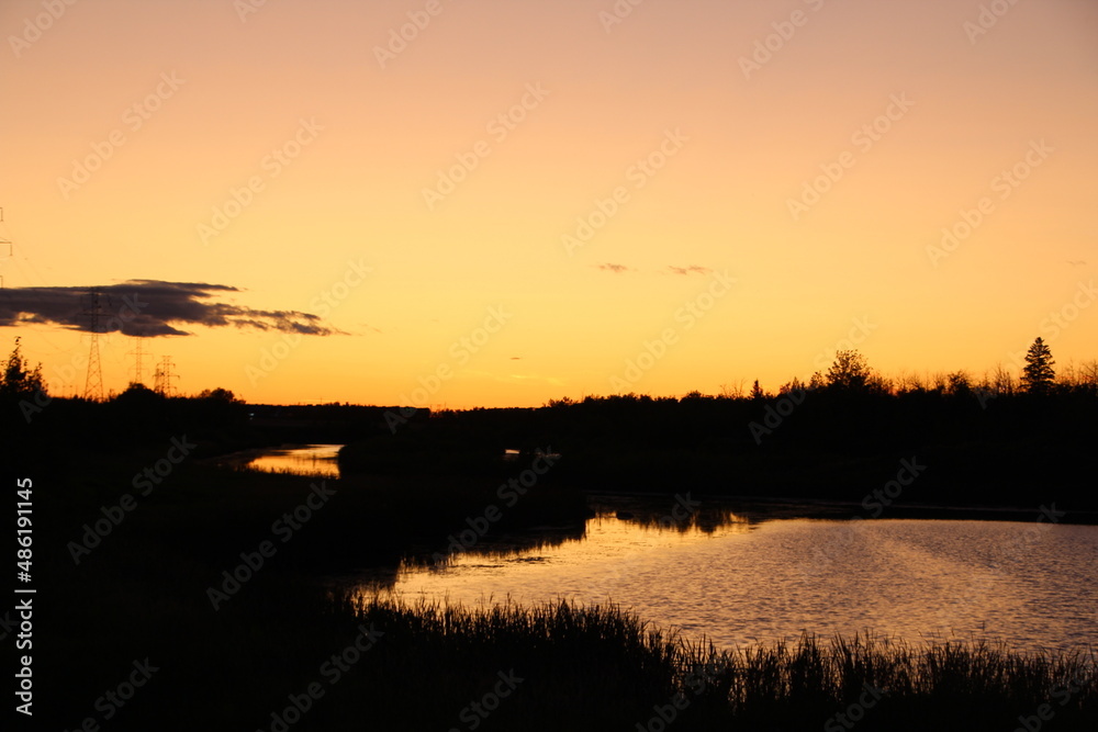 Sunset Over The Wetlands