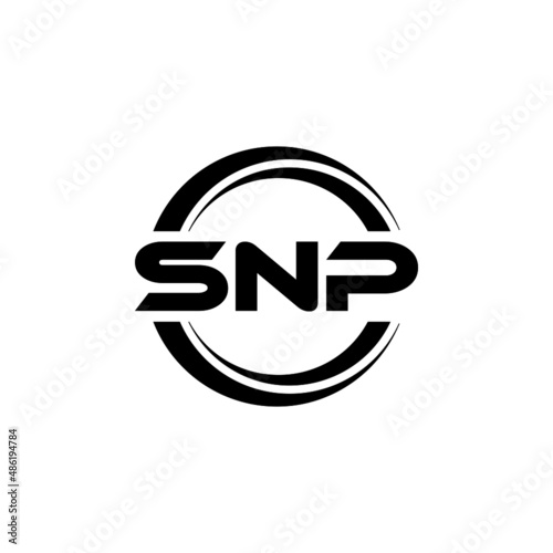 SNP letter logo design with white background in illustrator  vector logo modern alphabet font overlap style. calligraphy designs for logo  Poster  Invitation  etc.