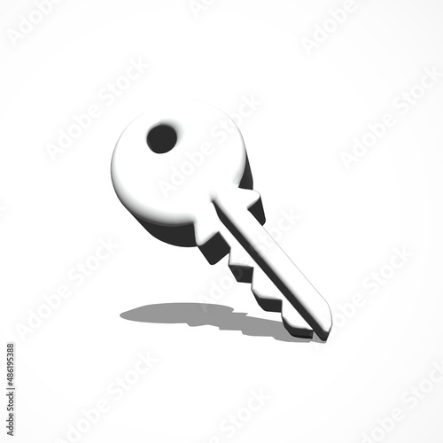 key 3d icon render