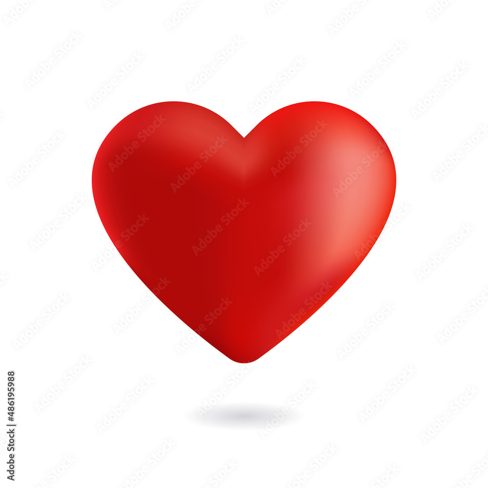3D vector illustration of love heart shape. Suitable for design element of loving couple, romantic feeling, like button, valentine decoration, amd wedding ornament. 3D vector illustration of love heart shape. Suitable for design element of loving couple, romantic feeling, like button, valentine decoration, amd wedding ornament.
