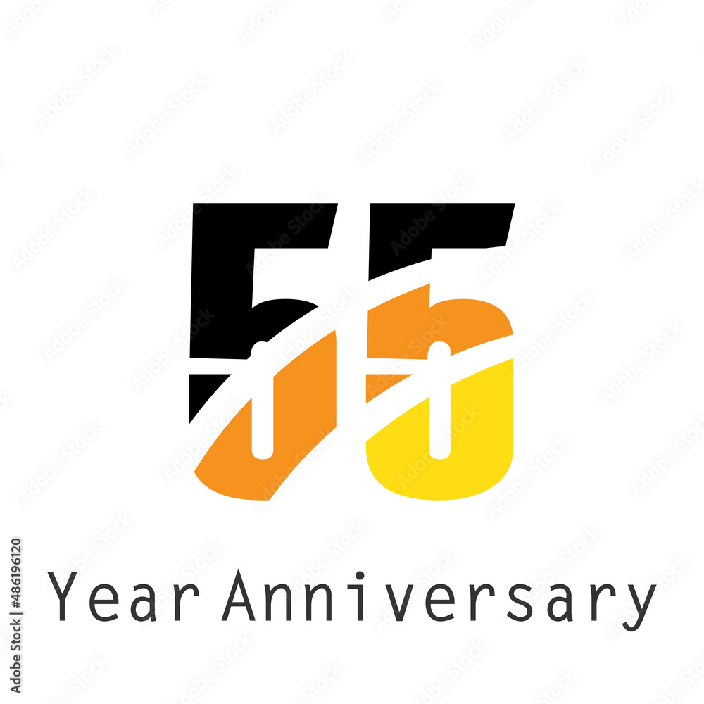 55 Year Anniversary Logo Vector Template Design Illustration elegant 55 Year Anniversary Logo Vector Template Design Illustration elegant