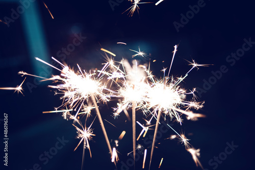 Beautiful holiday fireworks background material