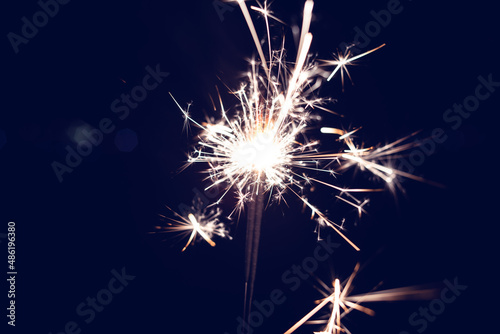 Beautiful holiday fireworks background material