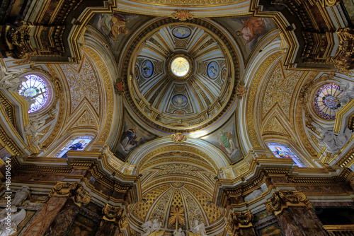 The ceiling of S. Antonio dei Portoghesi church, Rome	