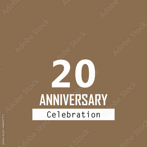 20 Year Anniversary Logo Vector Template Design Illustration elegant