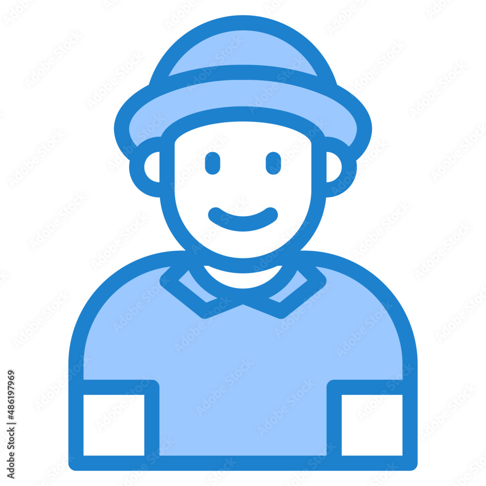 boy avatar blue style icon boy avatar blue style icon