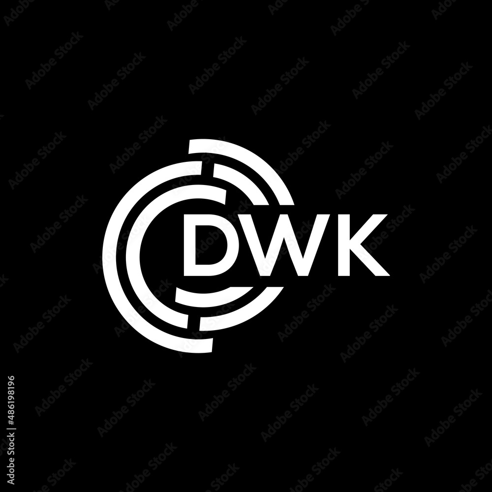 DWK letter logo design on black background. DWK creative initials letter logo concept. DWK letter design. DWK letter logo design on black background. DWK creative initials letter logo concept. DWK letter design.