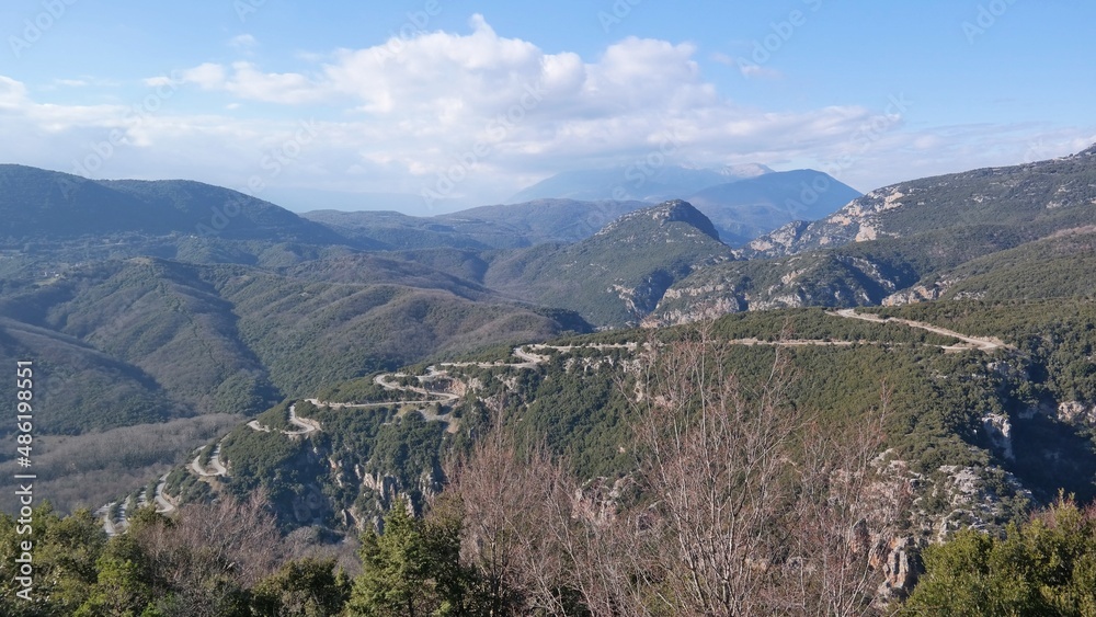 Vikos gorge landscape in northern Greece