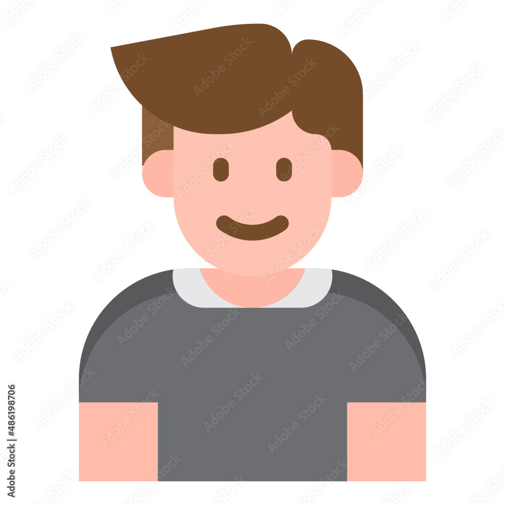 boy avatar flat style icon