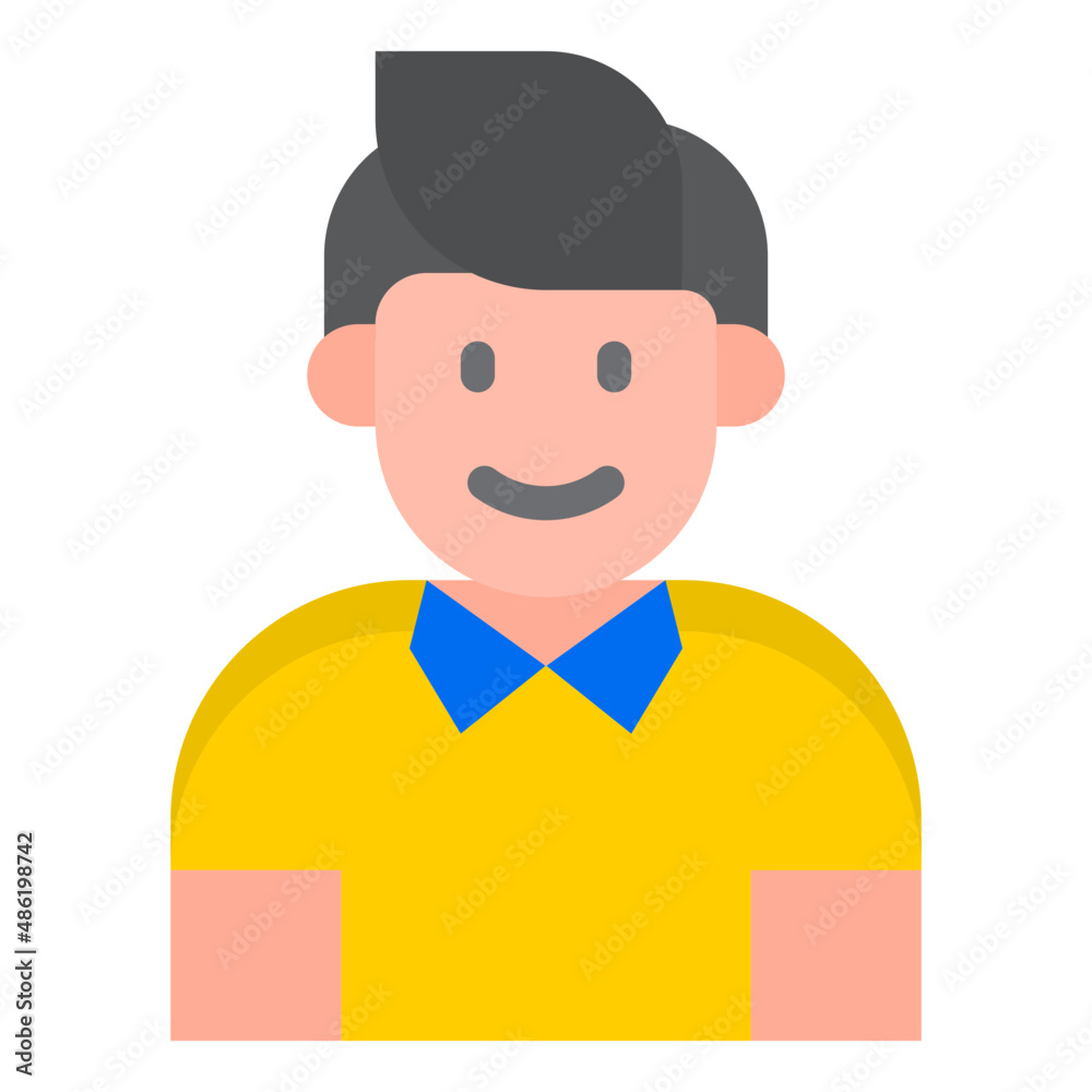 boy avatar flat style icon