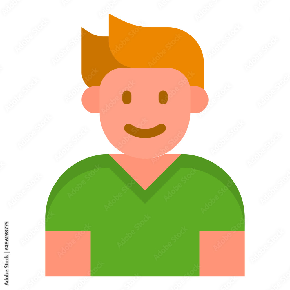 boy avatar flat style icon