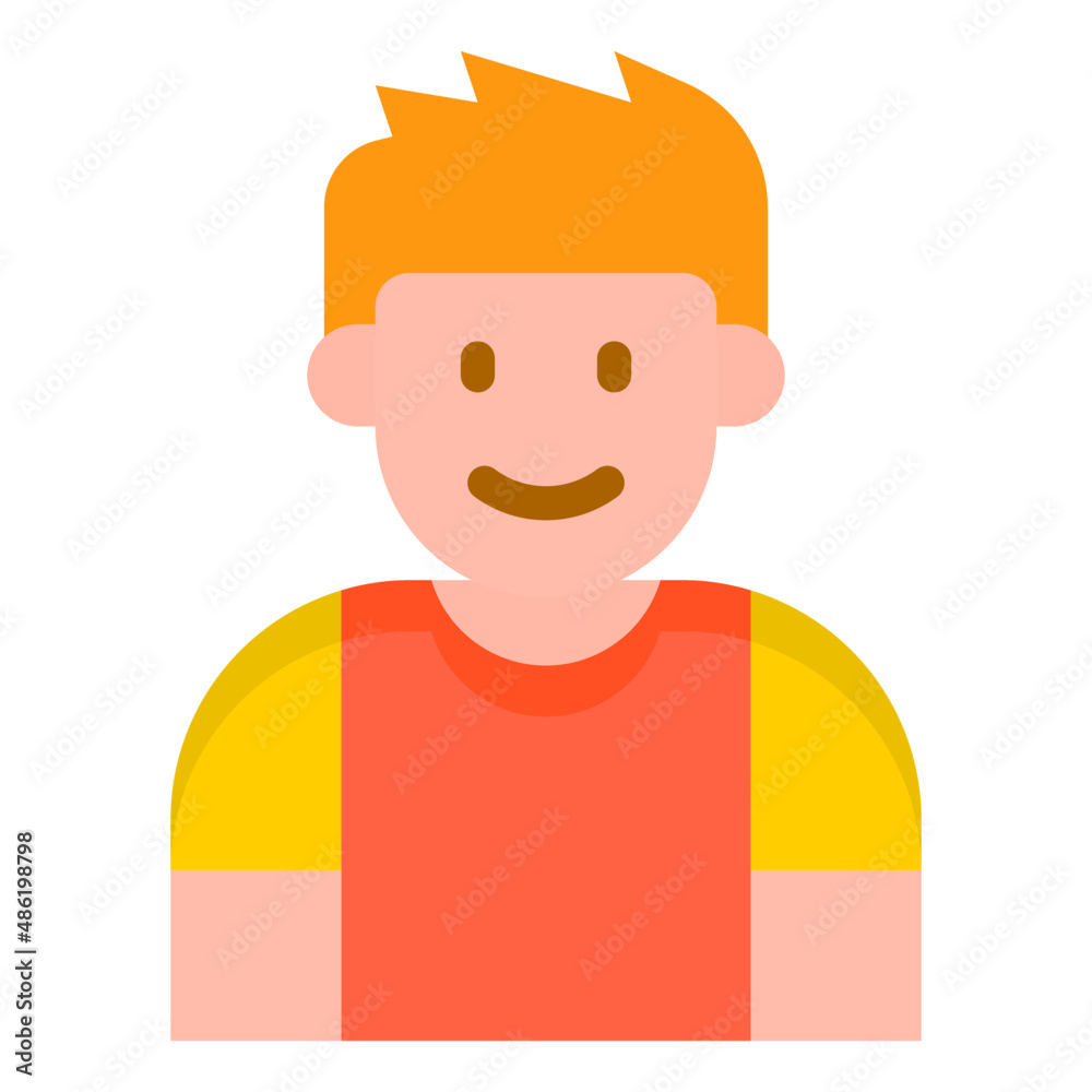 boy avatar flat style icon