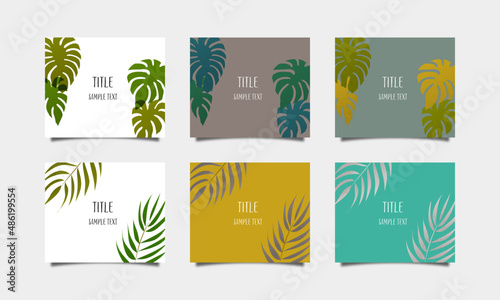 南国の葉のフレームセット