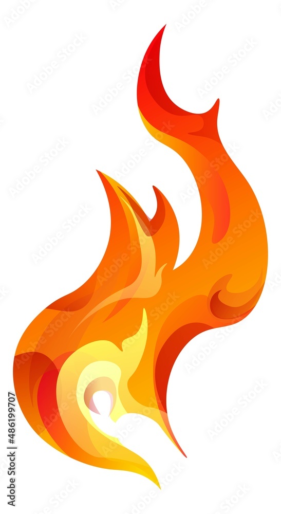 Fire burning flame tongues, blazing icon vector Fire burning flame tongues, blazing icon vector