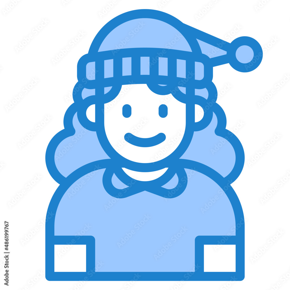 girl avatar blue style icon girl avatar blue style icon