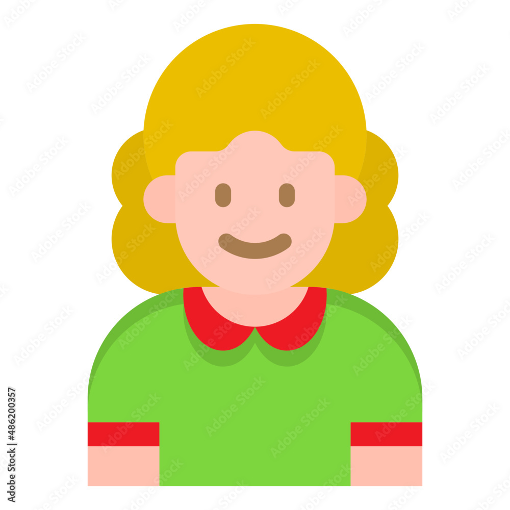 girl avatar flat style icon girl avatar flat style icon