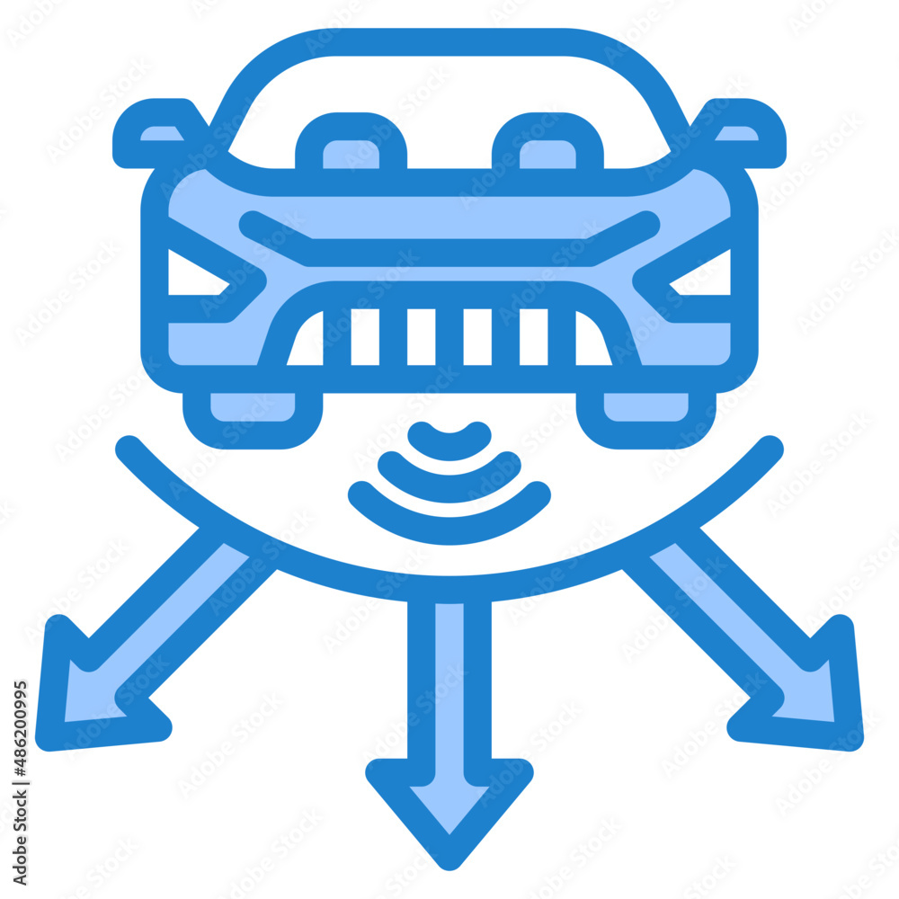 automatic car blue style icon automatic car blue style icon