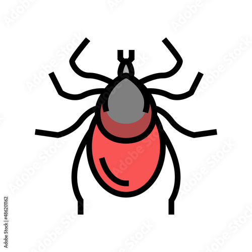 tick insect color icon vector. tick insect sign. isolated symbol illustration