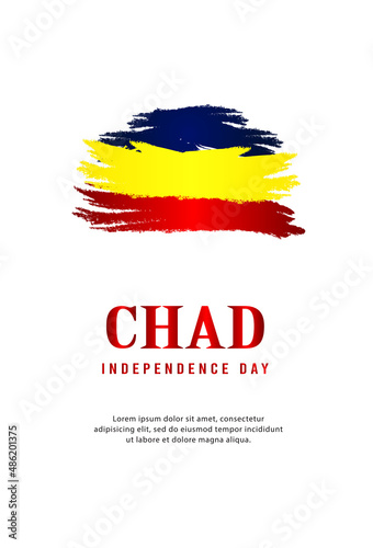 Happy independence day of Chad. template  background. Vector illustration