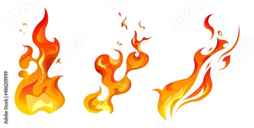 Fire burning, inflammation and ignition vector