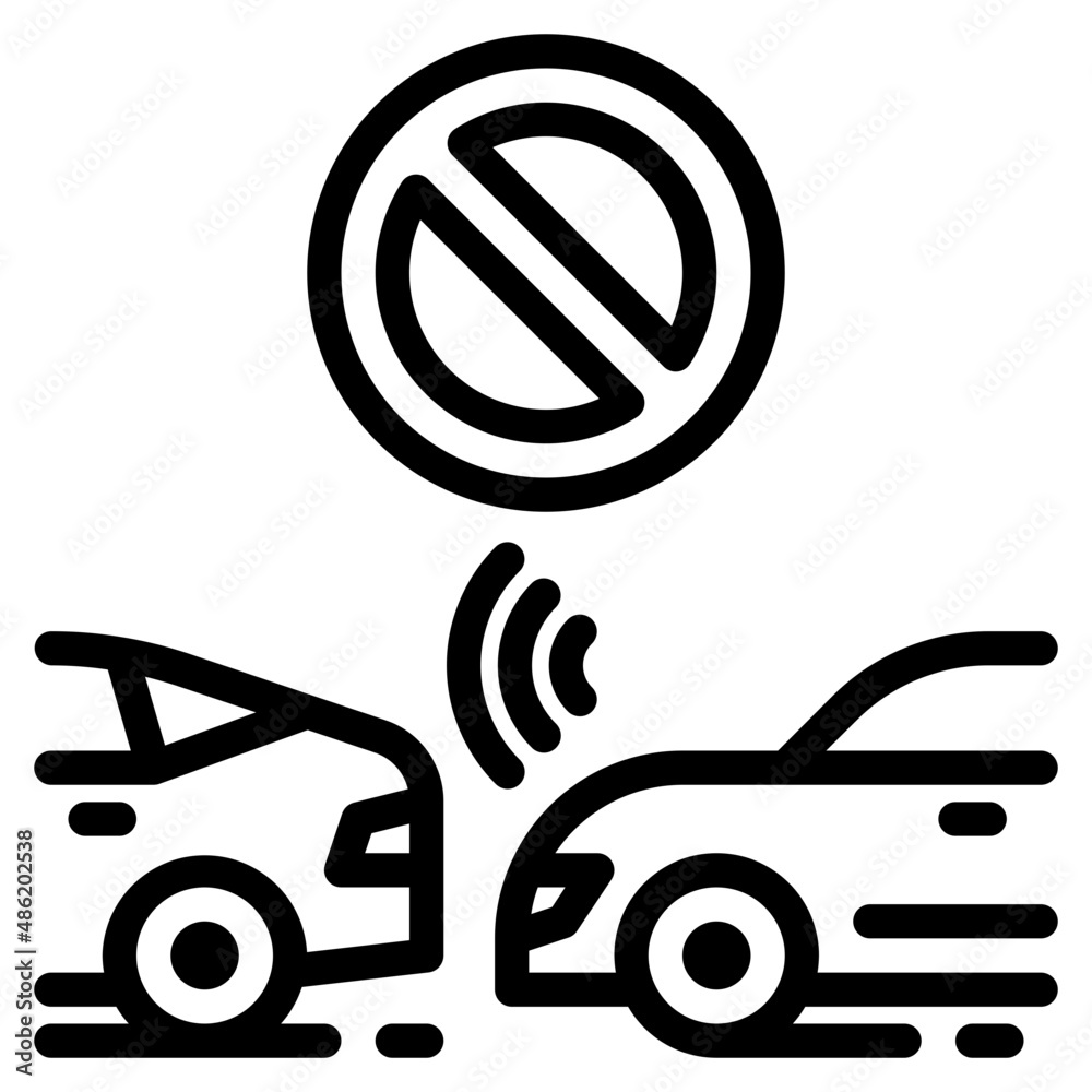 automatic car outline style icon