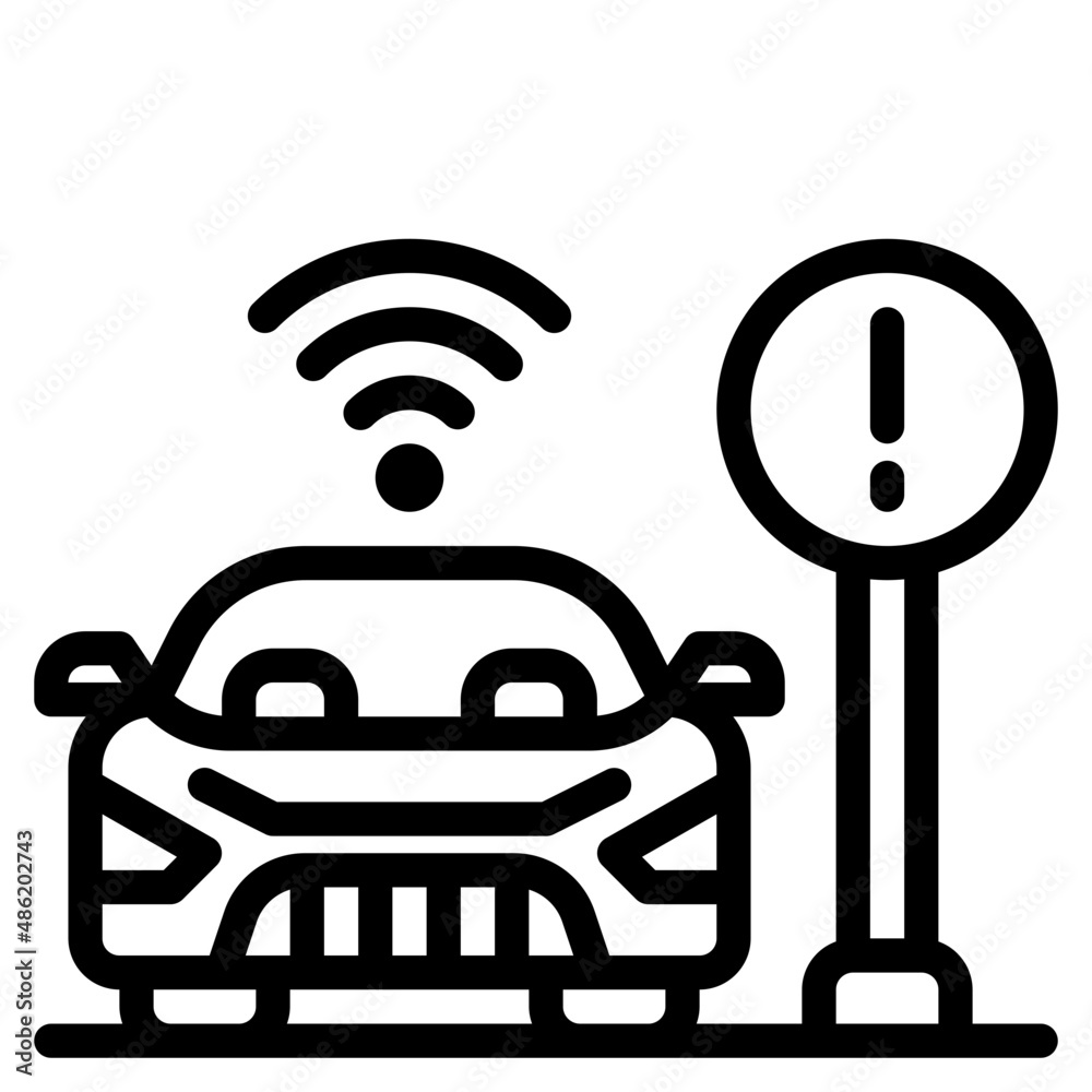 warning outline style icon warning outline style icon