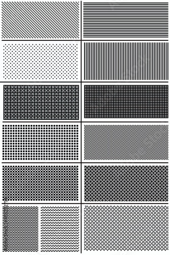 1 bit pattern, black and white on pixel art